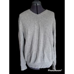 Leonardo De Firenzi grey long sleeve cashmere/wool blend sweater, M